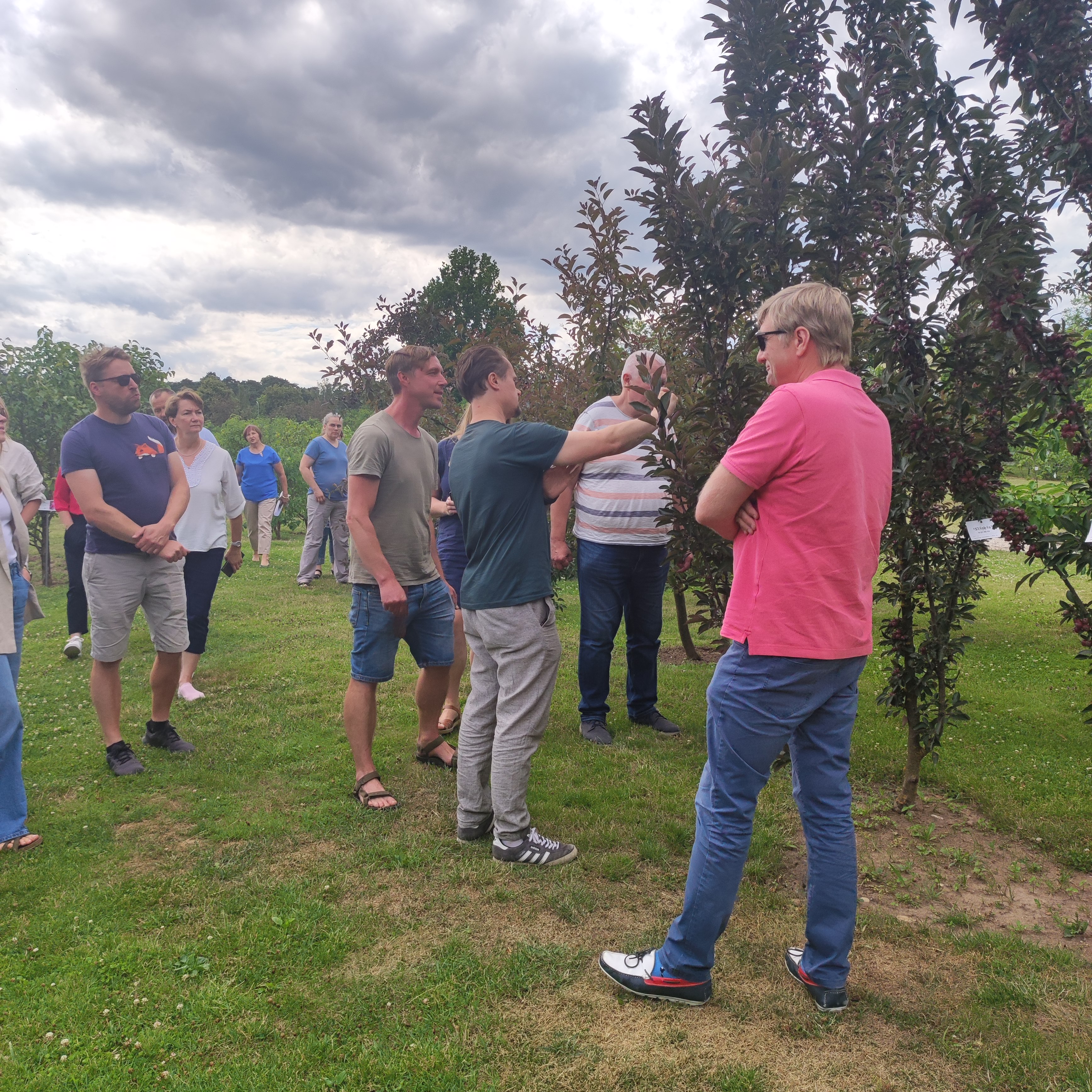 project partners in LatHort orchard