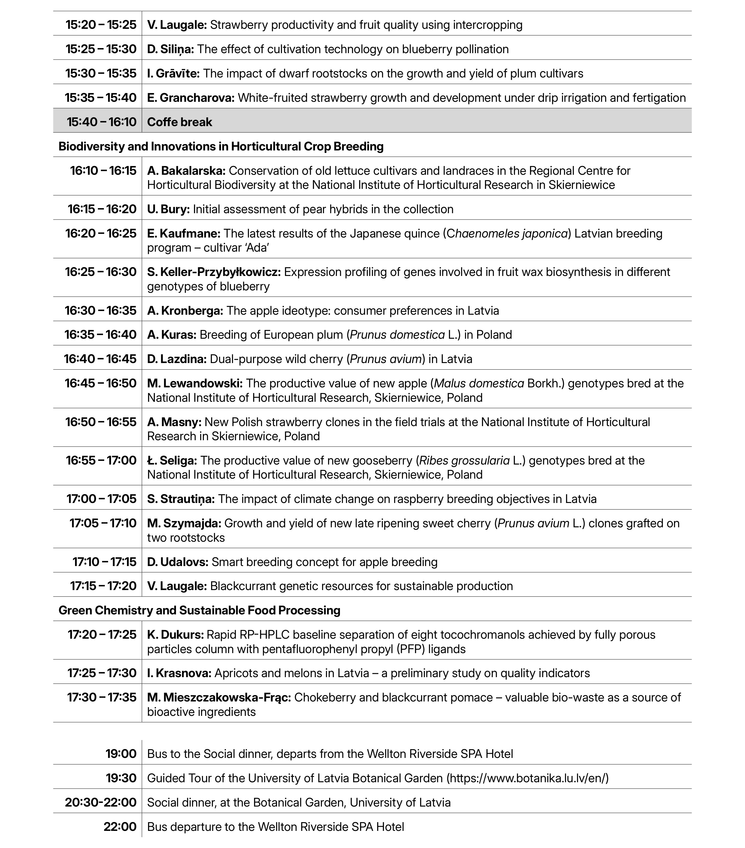 Programme page 2