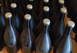 apple cider in bottles